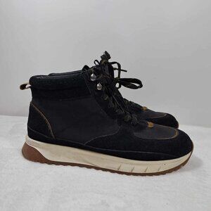 Madewell Shoes Womens 7 Mens 5.5 M Sneakers Black Suede Lace Up High Top NC296